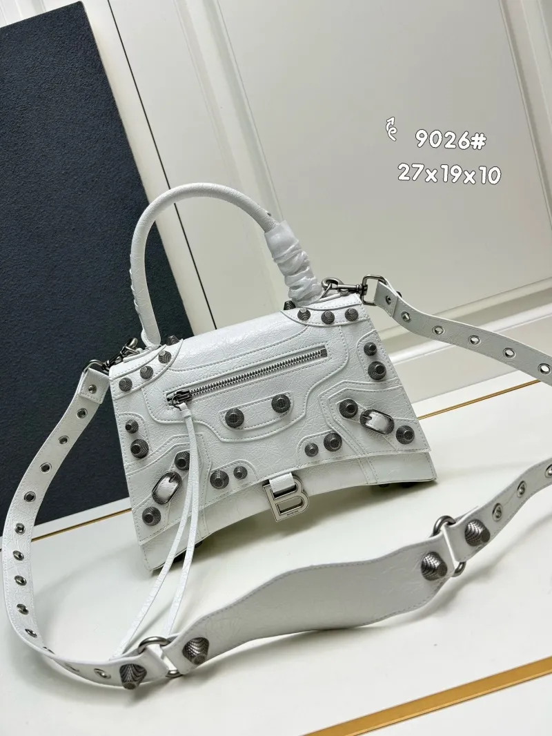 Balenciaga White Top Handle Shoulder Bag 9026