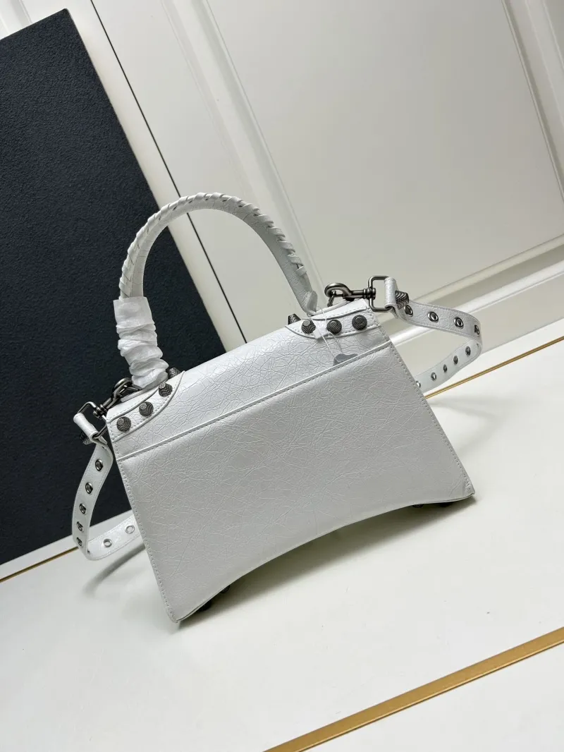 Balenciaga White Top Handle Shoulder Bag 9026 - Image 3