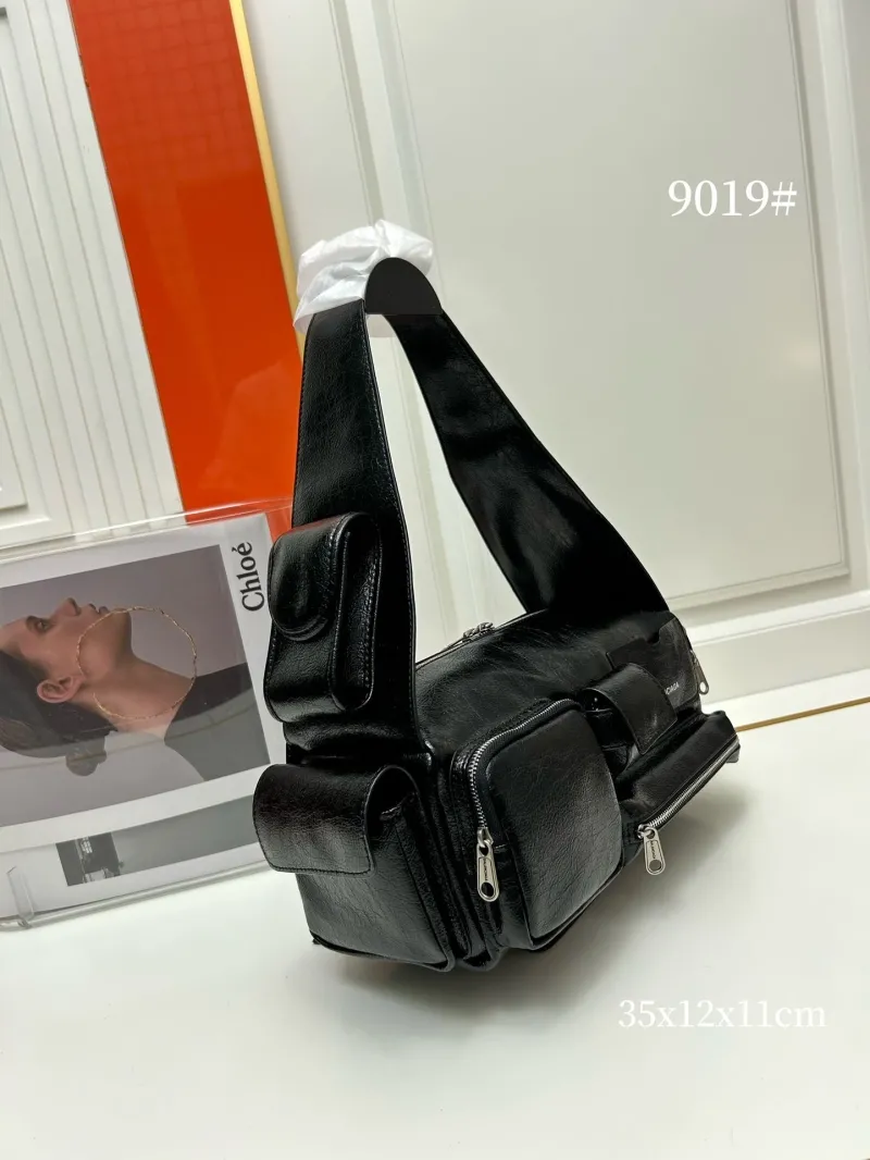Balenciaga Black Multi-pocket Shoulder Bag 9019 - Image 3
