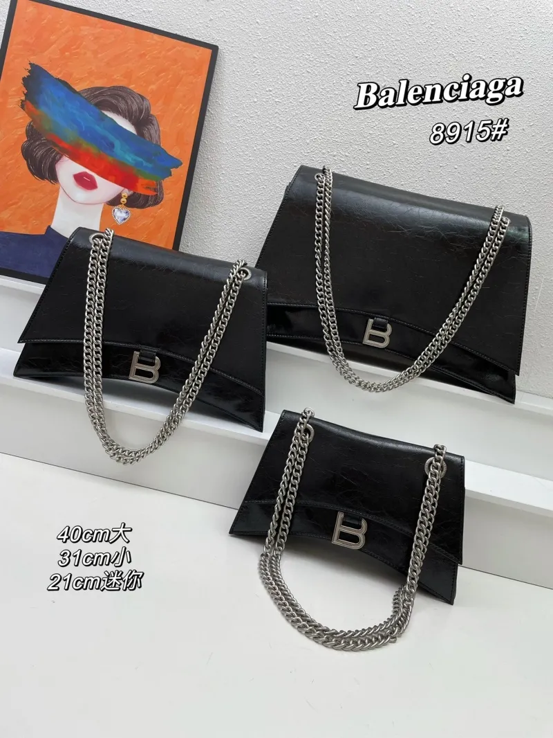 Balenciaga 8915 Black Chain Shoulder Bag
