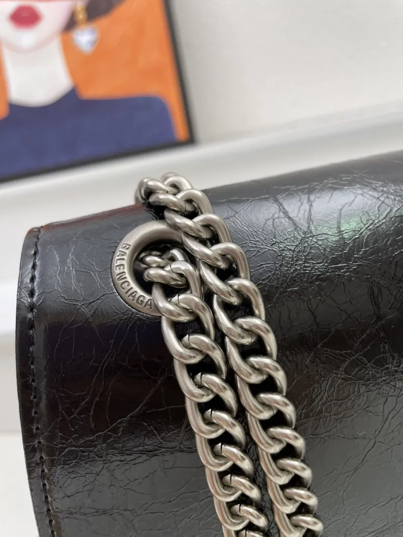 Balenciaga 8915 Black Chain Shoulder Bag - Image 4