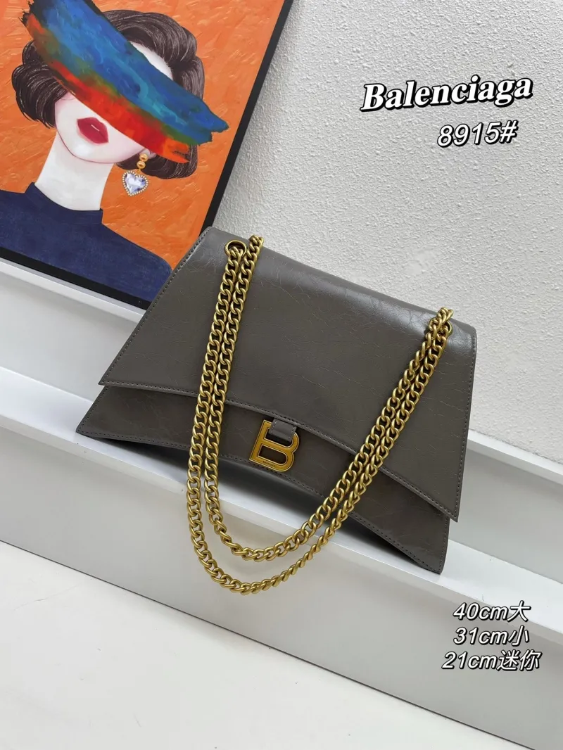 Alternative view of Balenciaga 8915 Gray Chain Shoulder Bag