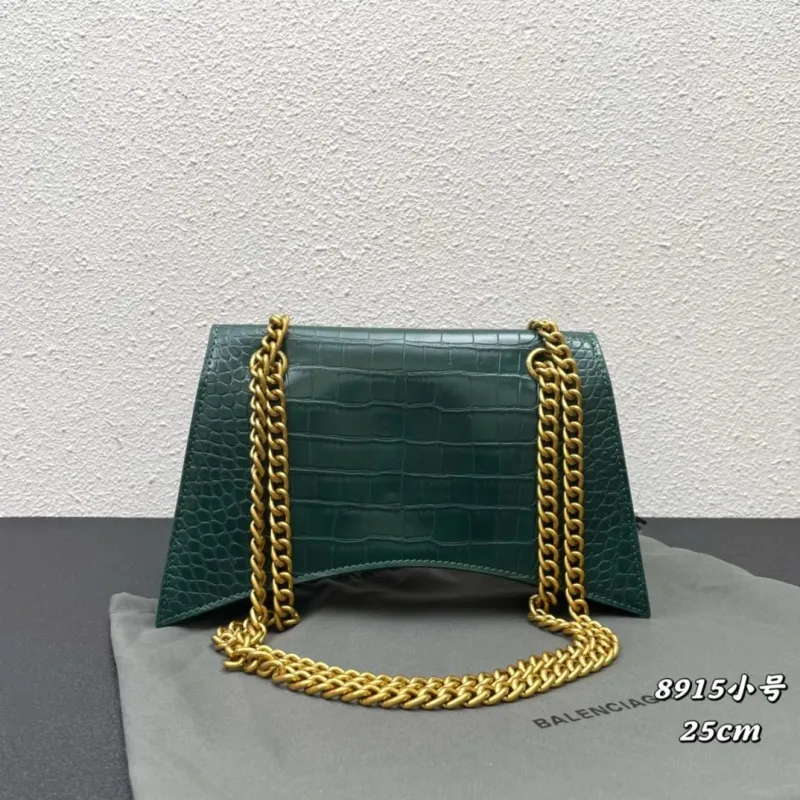 Alternative view of Balenciaga Small Green Croc Chain Shoulder Bag