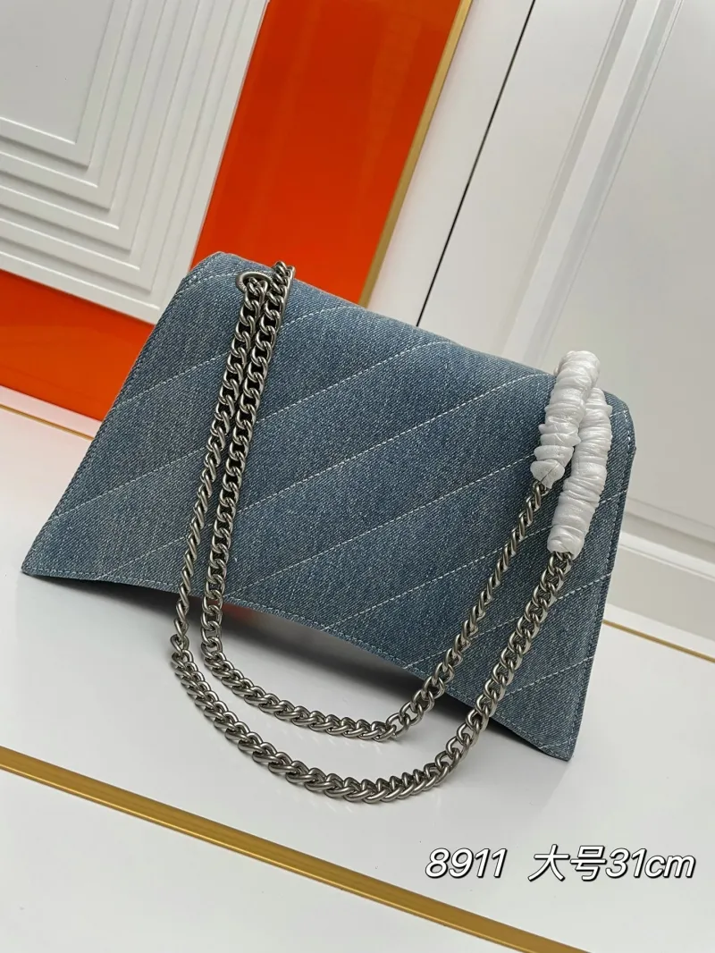 Alternative view of Balenciaga 8911 Large Denim Shoulder Bag