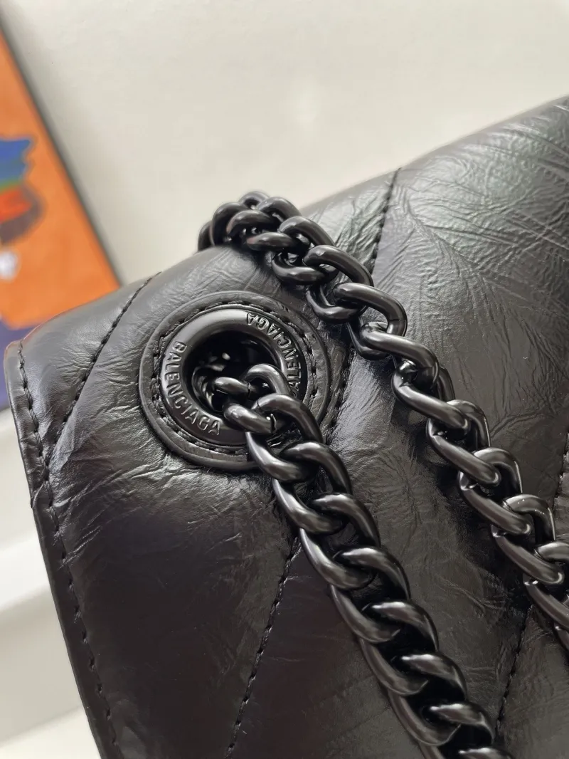 Balenciaga Black Quilted Chain Shoulder Bag 8911 39.9cm - Image 5