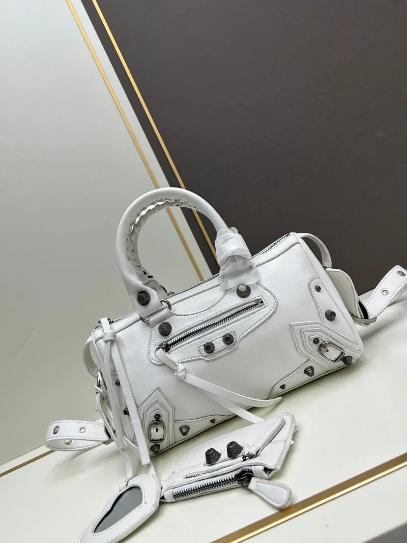 Alternative view of Balenciaga White Leather Top Handle Bag