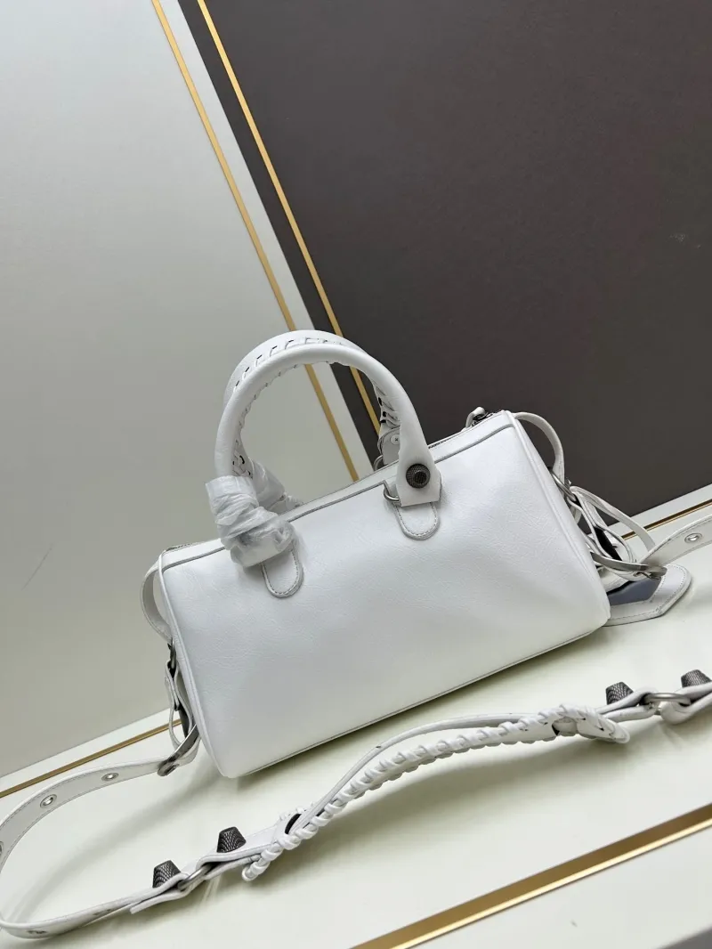 Balenciaga White Leather Top Handle Bag - Image 4