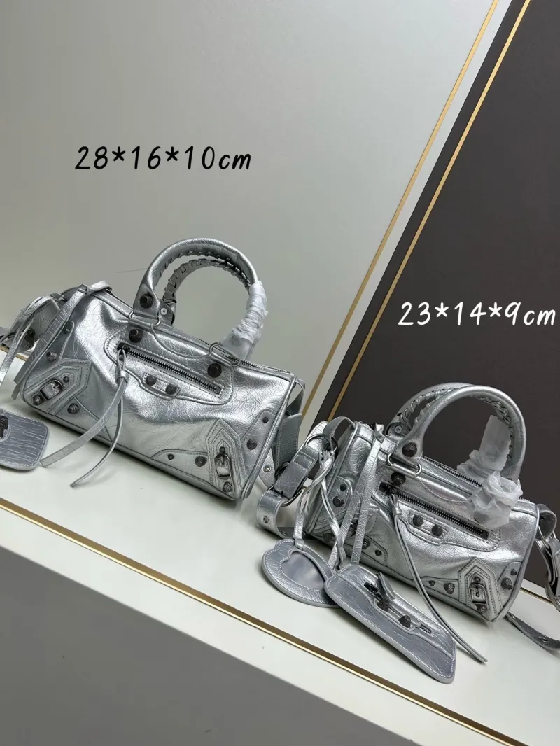 Balenciaga Silver Top Handle Bag 481