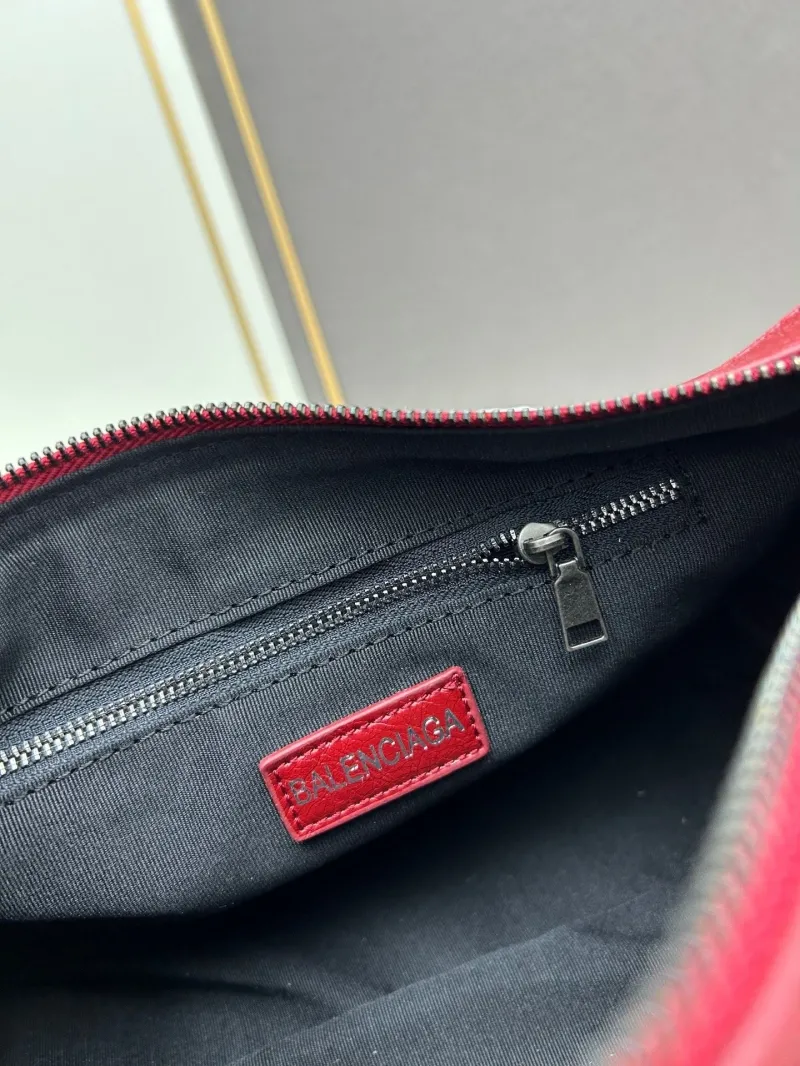 Balenciaga Burgundy Top Handle Crossbody Bag 482 - Image 9