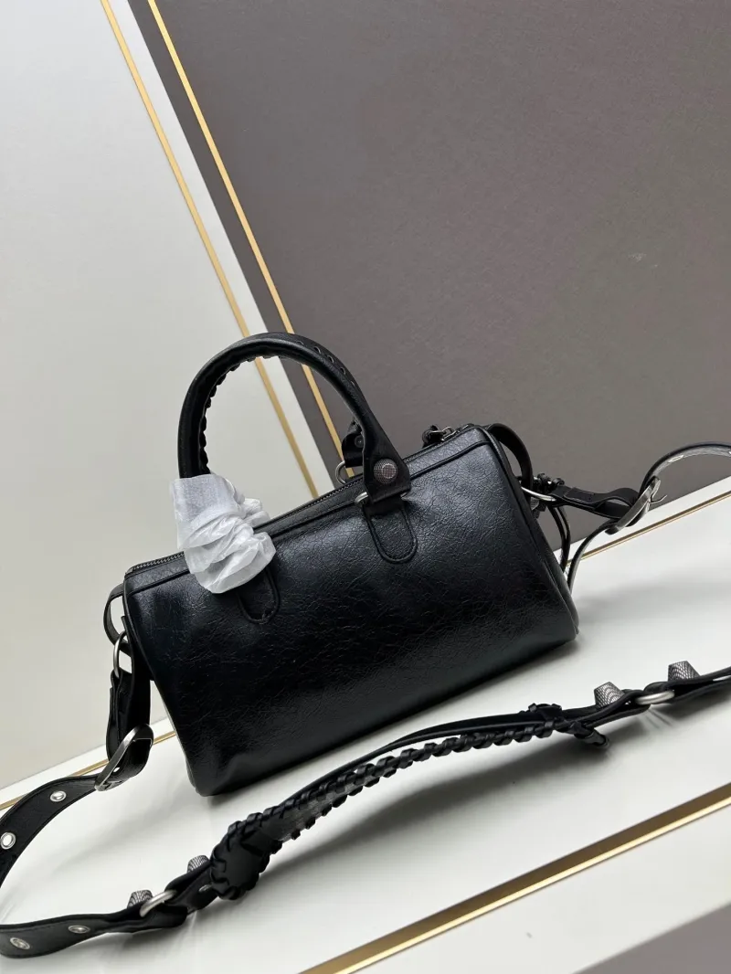 Balenciaga Black Leather Top Handle Bag - Image 4
