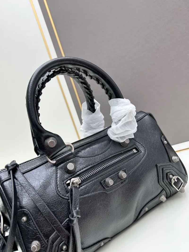 Balenciaga Black Leather Top Handle Bag - Image 5