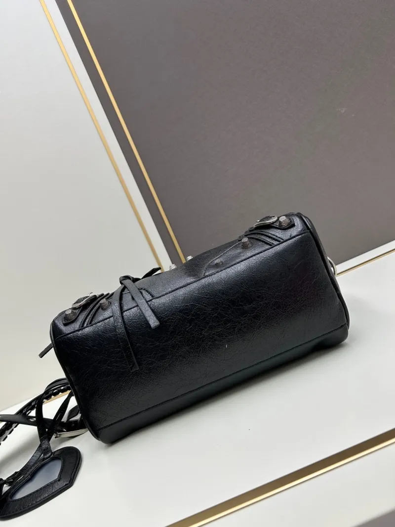 Balenciaga Black Leather Top Handle Bag - Image 6