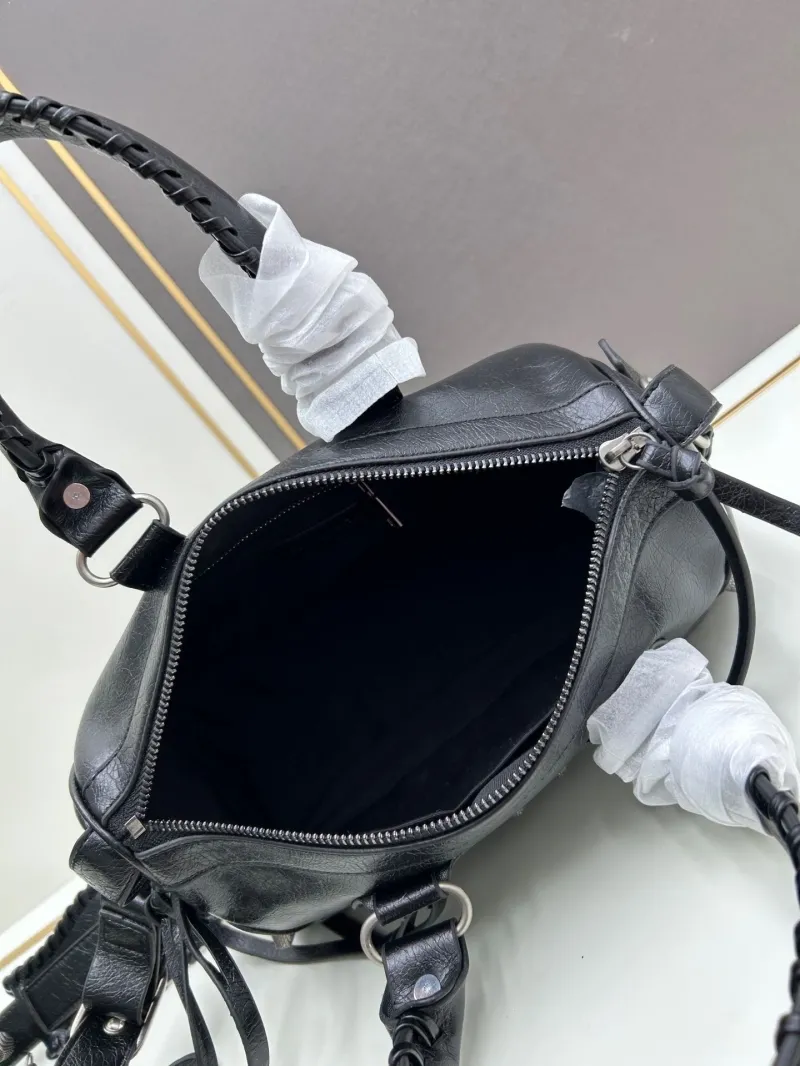 Balenciaga Black Leather Top Handle Bag - Image 8