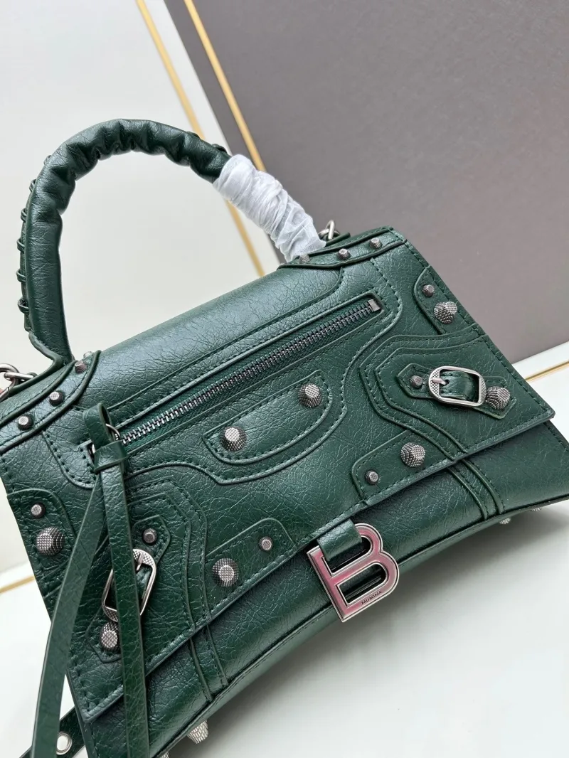 Balenciaga Dark Green Top Handle Bag 486 - Image 5