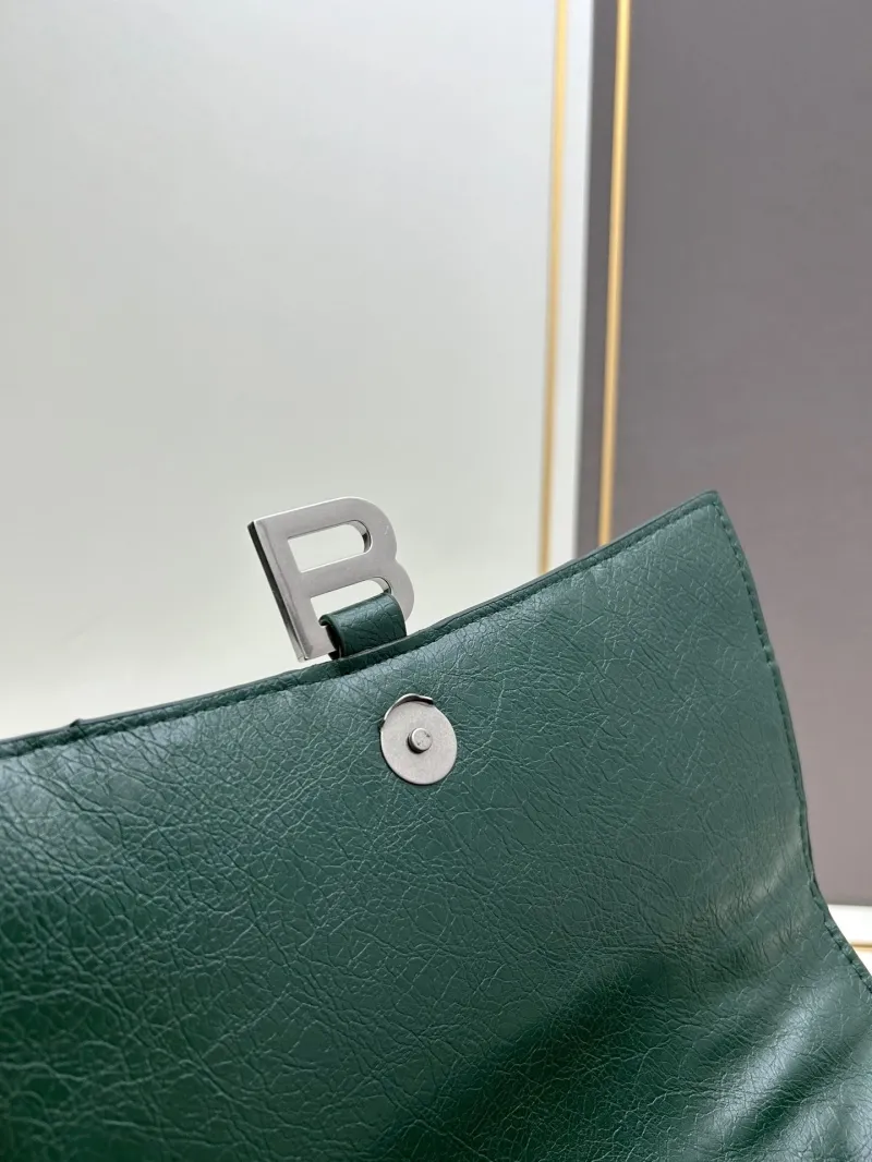 Balenciaga Dark Green Top Handle Bag 486 - Image 9