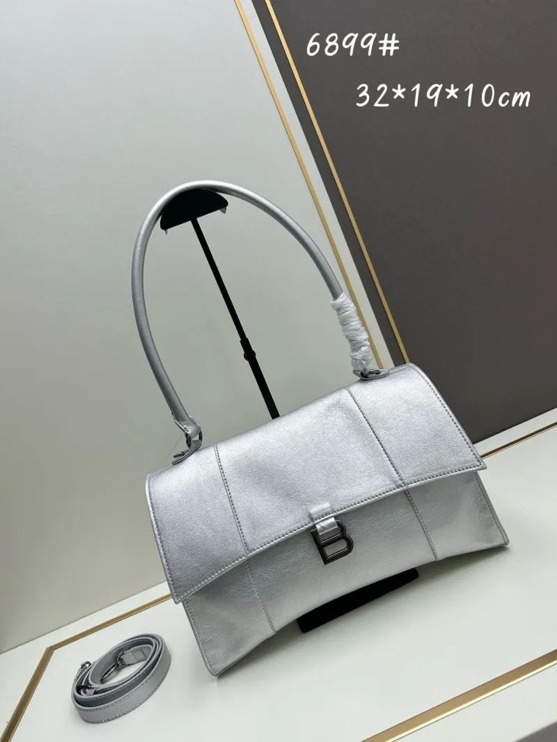 Balenciaga Silver Top Handle Bag 6899