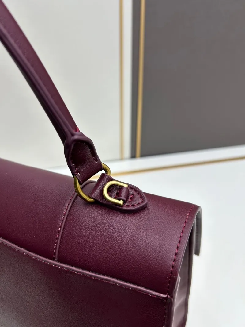 Balenciaga Burgundy Top Handle Bag 491 - Image 5