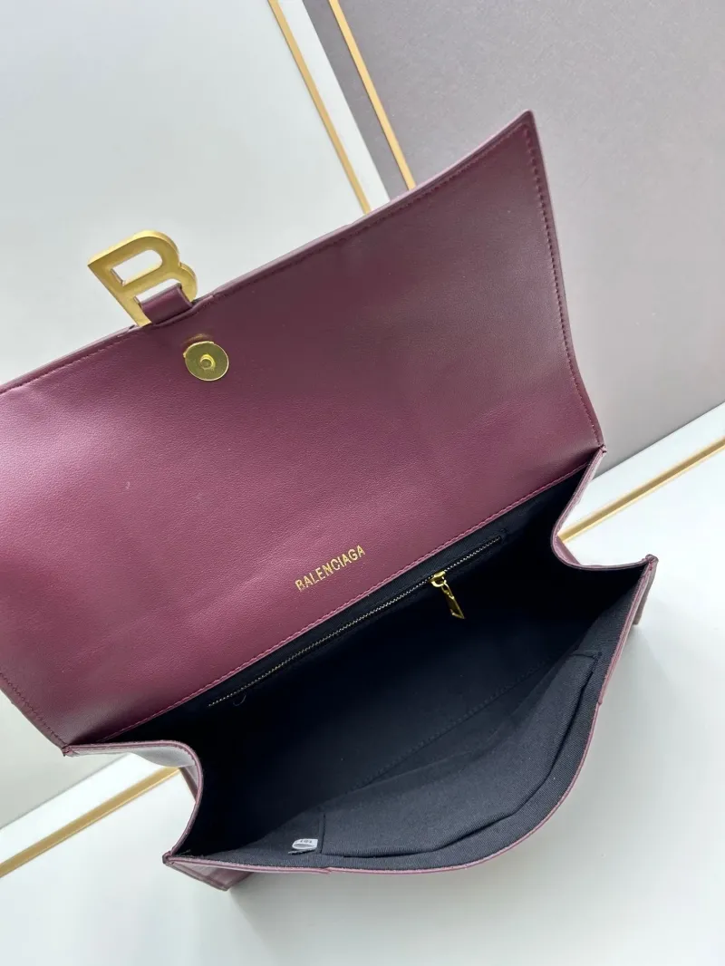 Balenciaga Burgundy Top Handle Bag 491 - Image 6