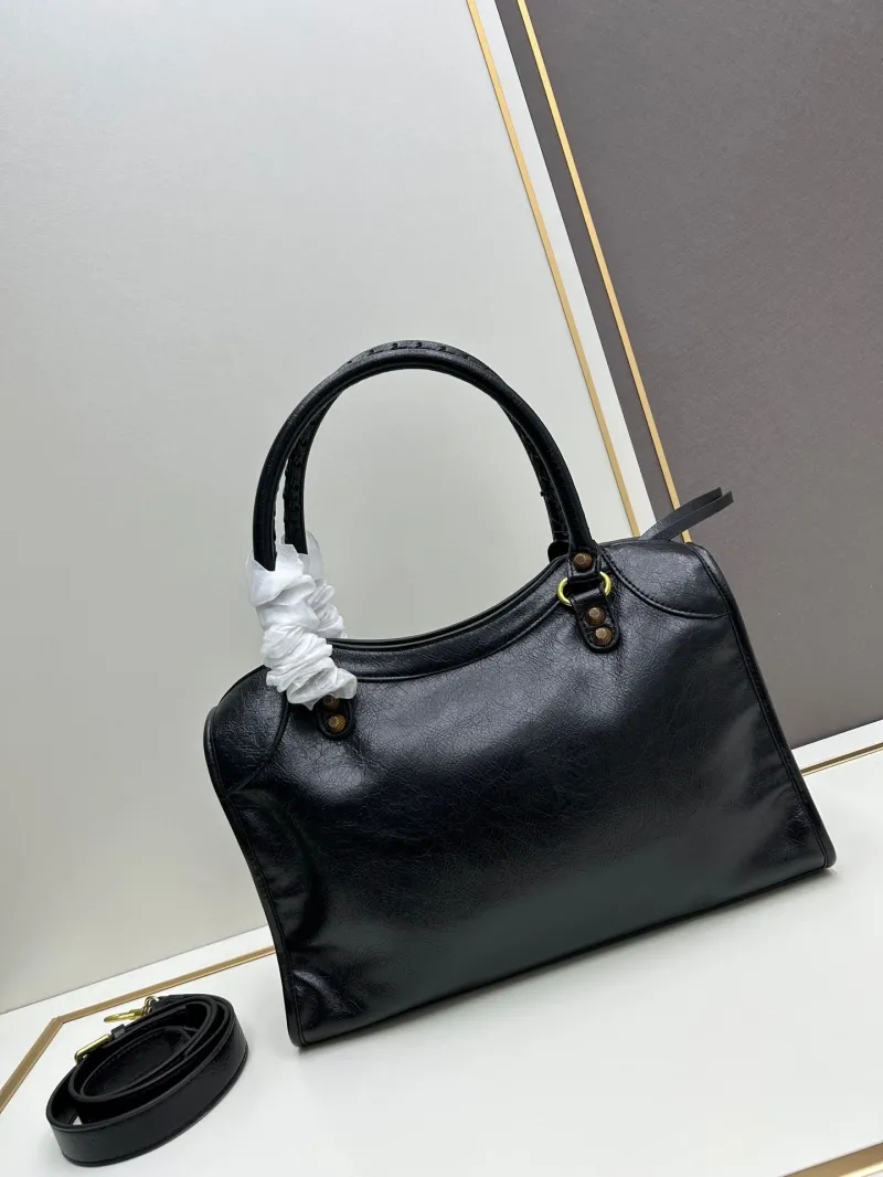 Balenciaga Black Top Handle Bag 493 - Image 3