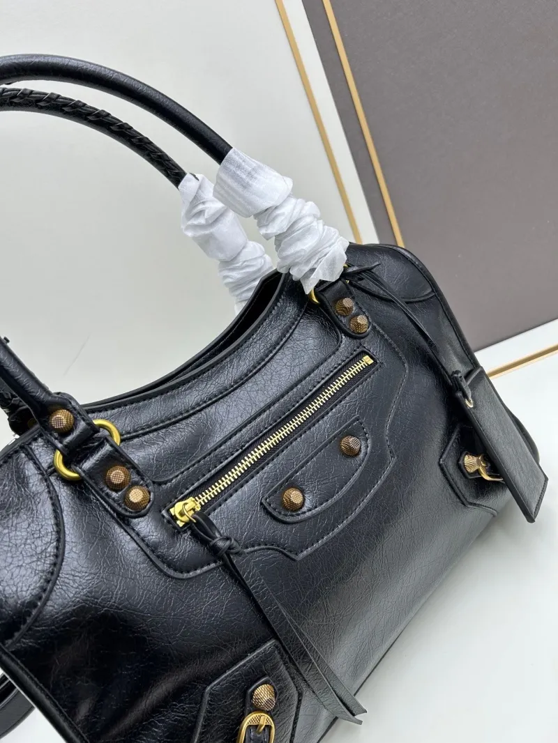 Balenciaga Black Top Handle Bag 493 - Image 4