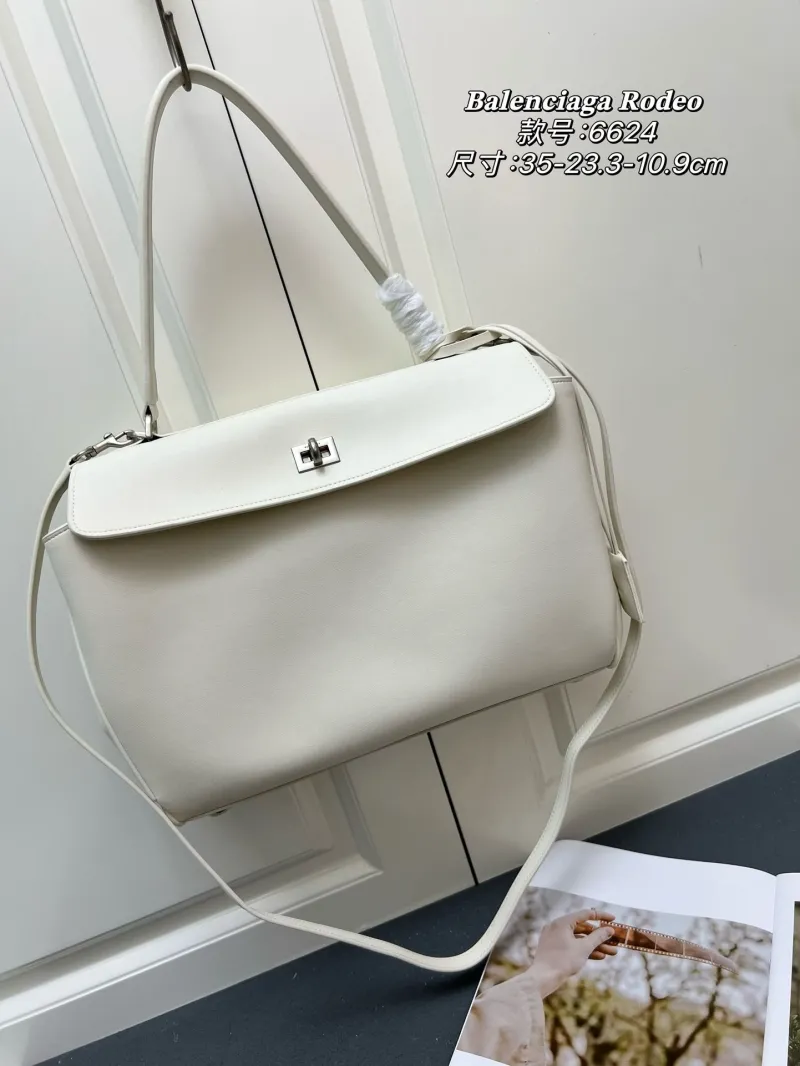 Balenciaga Rodeo White Top Handle Bag