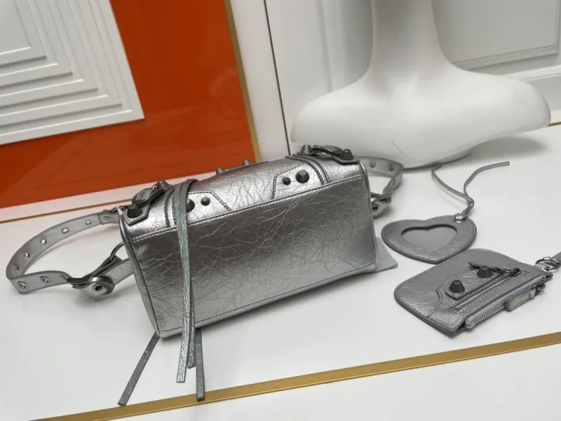 Balenciaga Silver Top Handle Bag 9013 - Image 4