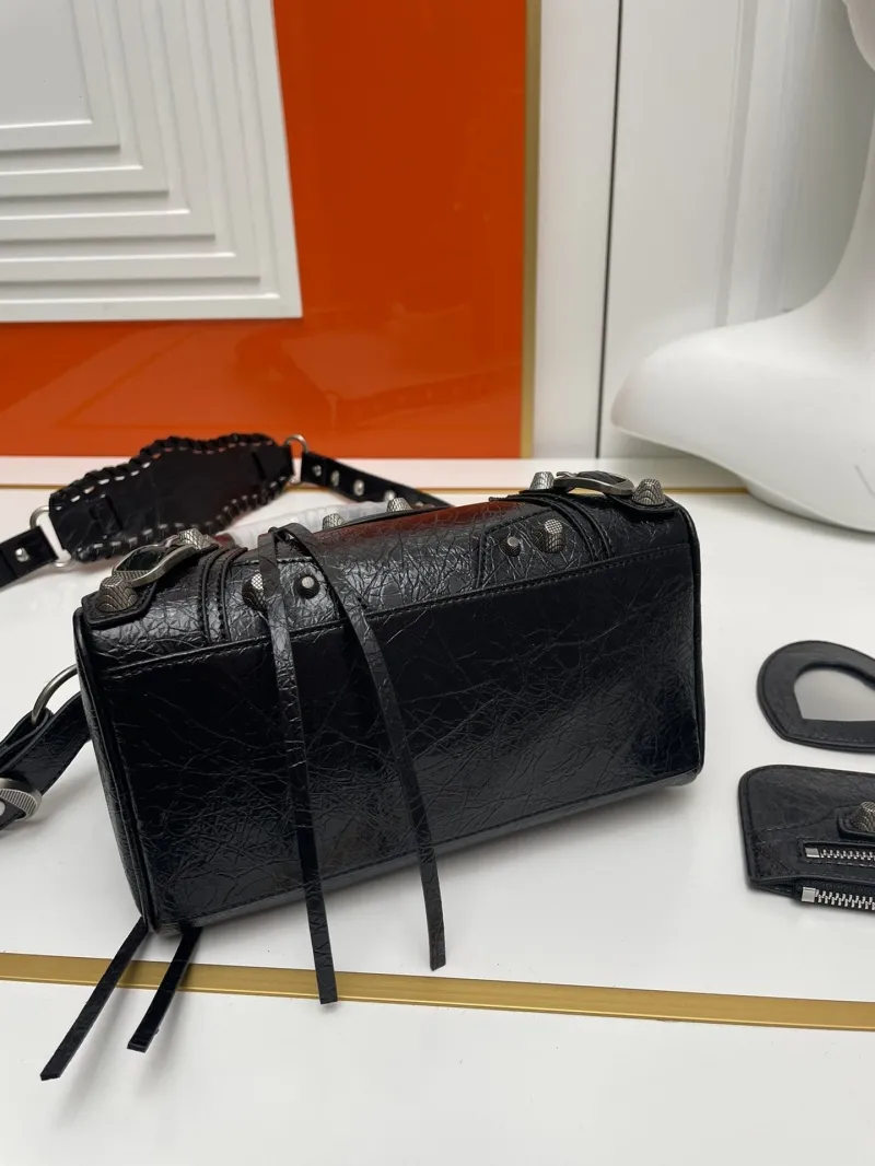 Balenciaga Black Mini Top Handle Shoulder Bag 9013 - Image 4