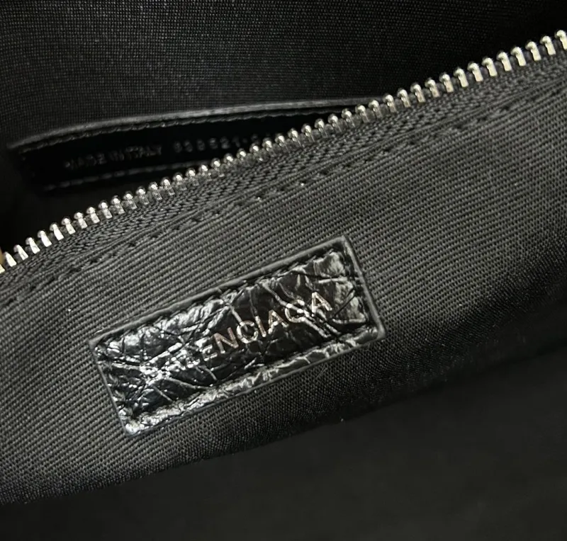 Balenciaga Black Studded Shoulder Tote Bag 9018 - Image 8
