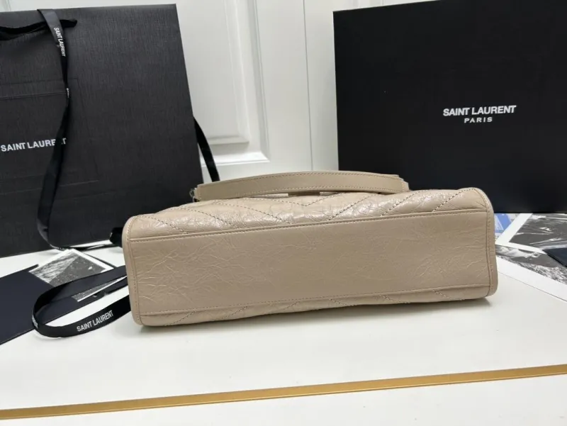 Saint Laurent Beige Leather Tote Bag 577999 - Image 6