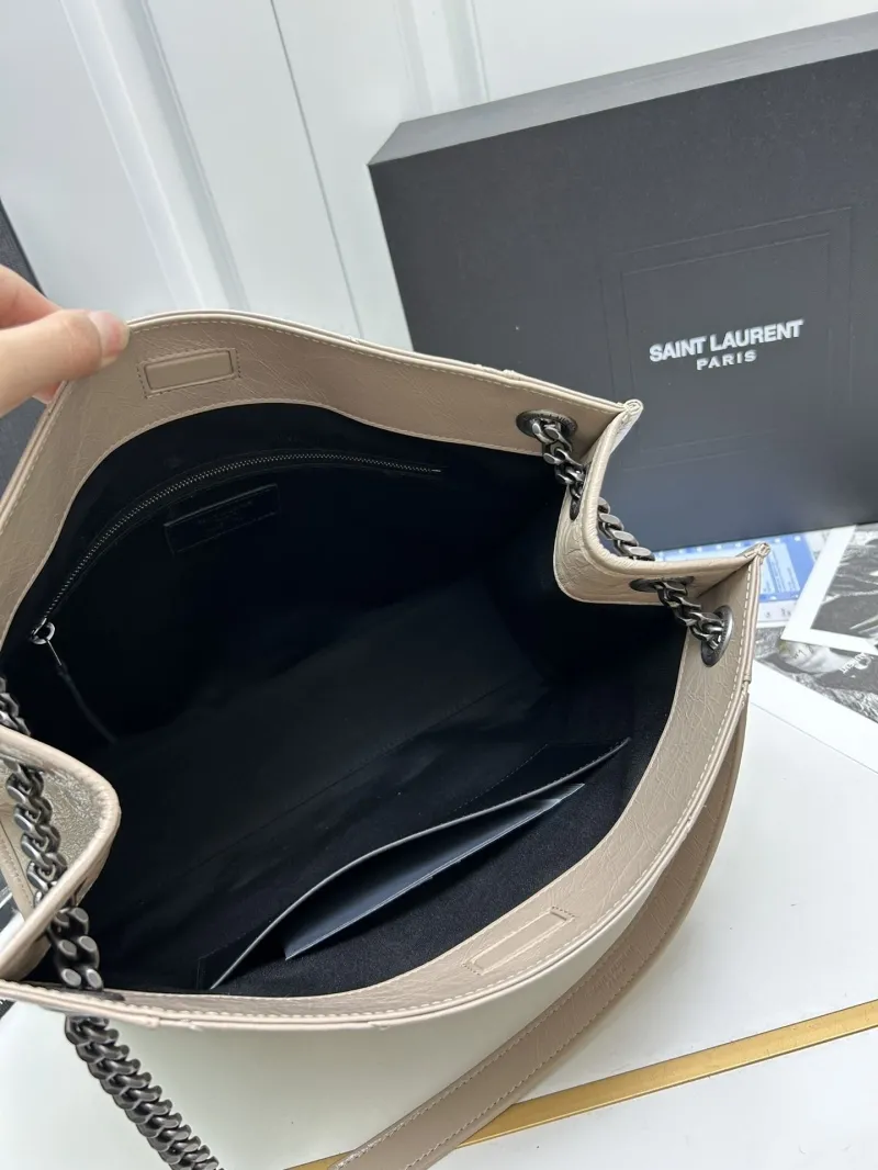 Saint Laurent Beige Leather Tote Bag 577999 - Image 7