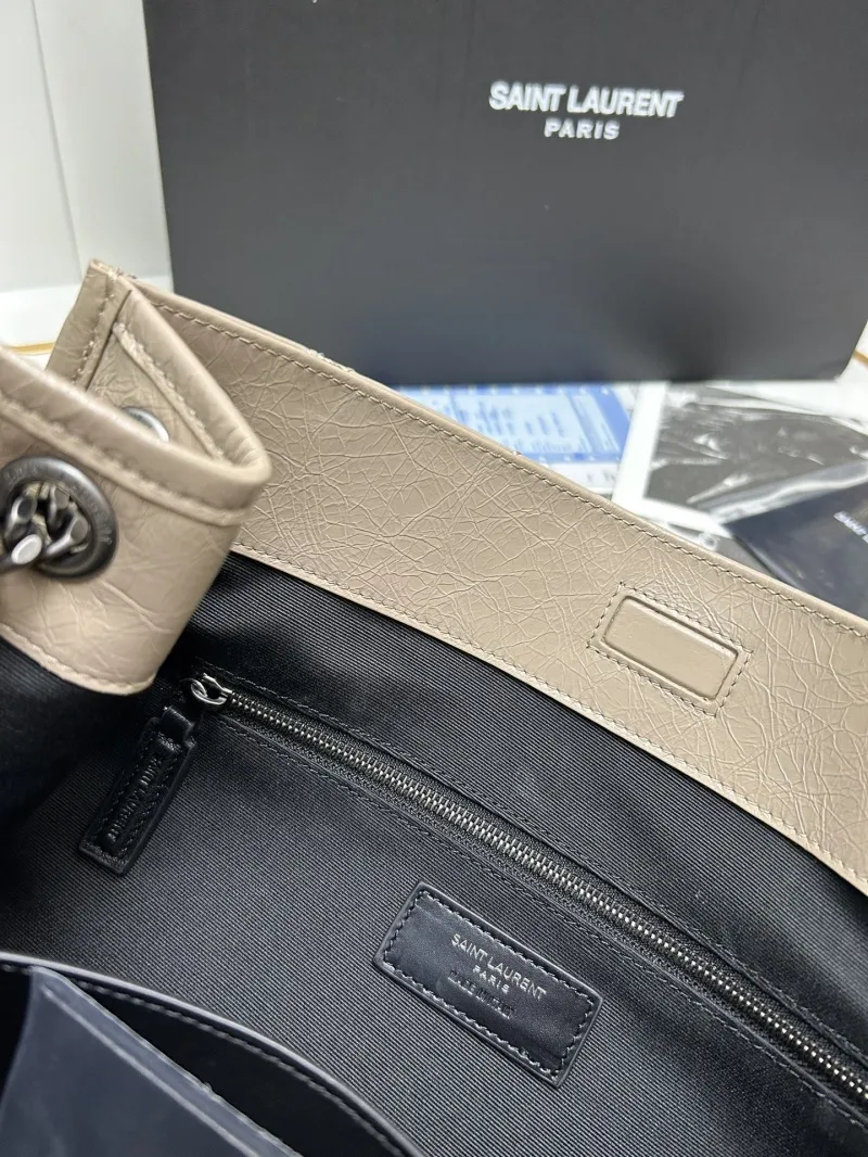 Saint Laurent Beige Leather Tote Bag 577999 - Image 8