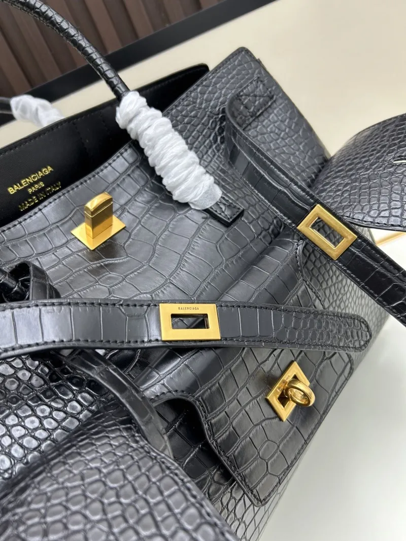 Balenciaga Black Crocodile Tote Bag 8050 - Image 5
