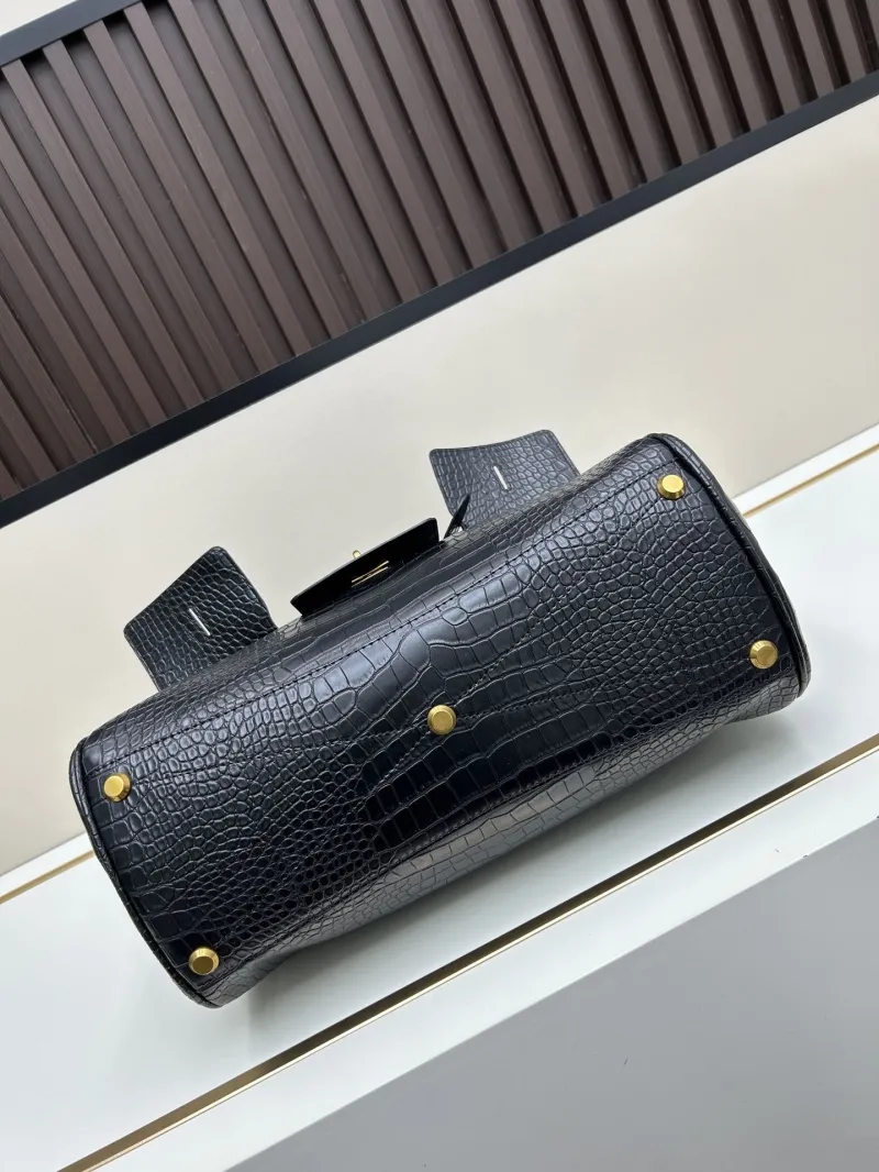 Balenciaga Black Crocodile Tote Bag 8050 - Image 6