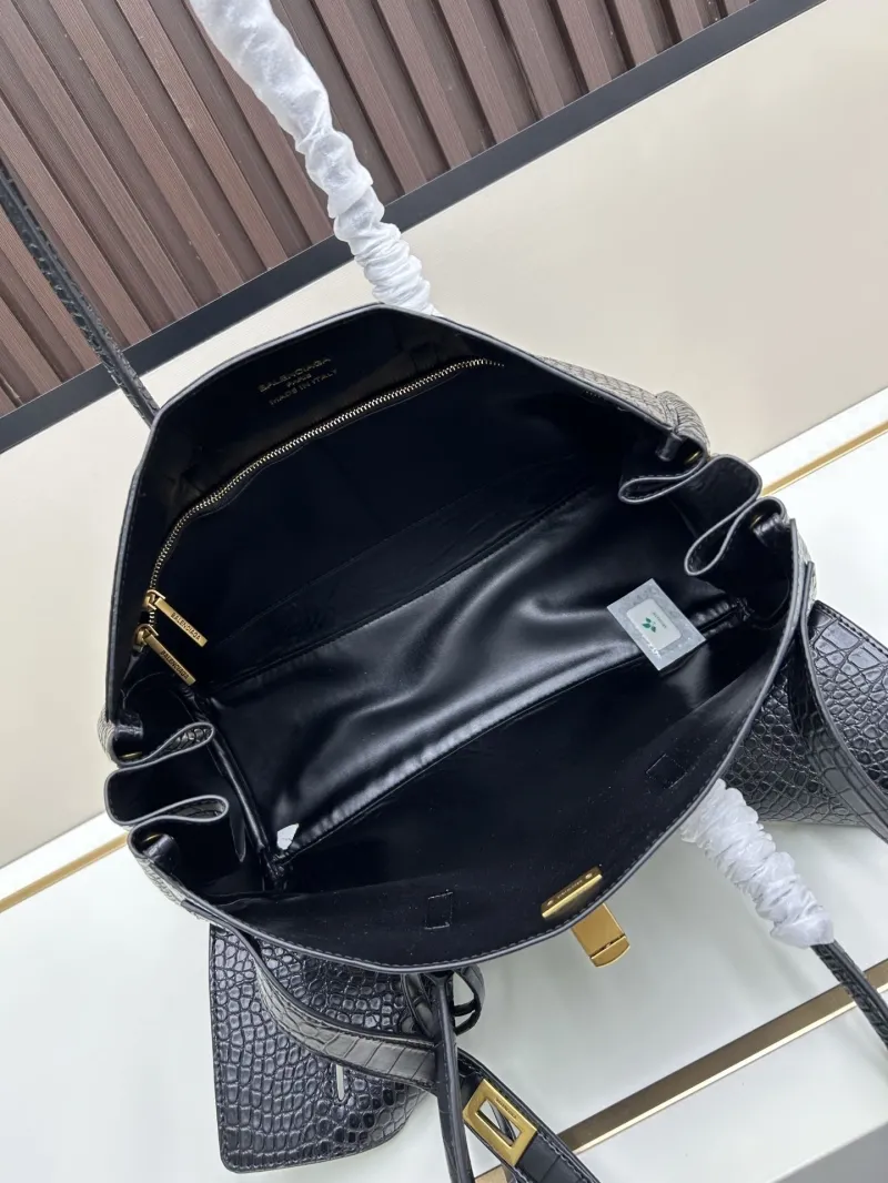 Balenciaga Black Crocodile Tote Bag 8050 - Image 7