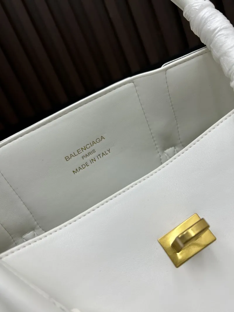 Balenciaga White Leather Tote Bag 8050 - Image 5