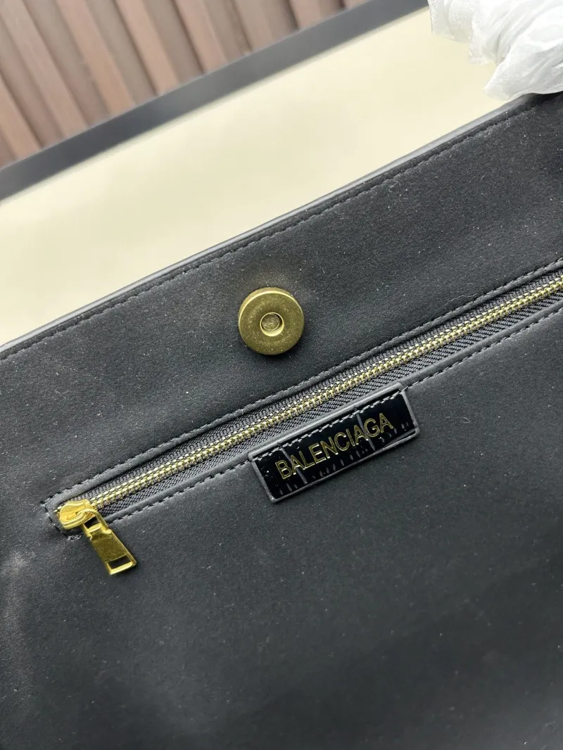 Balenciaga Black Croc Embossed Tote Bag 6002 - Image 8