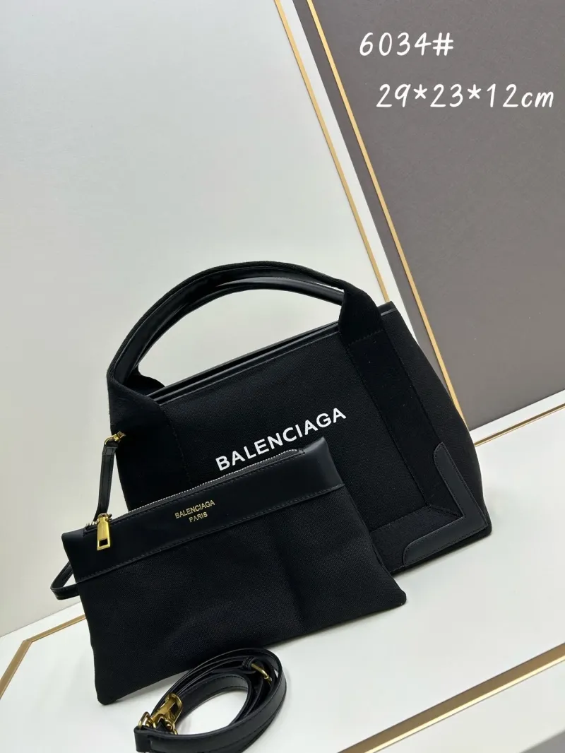 Balenciaga Black Canvas Tote Bag 6034