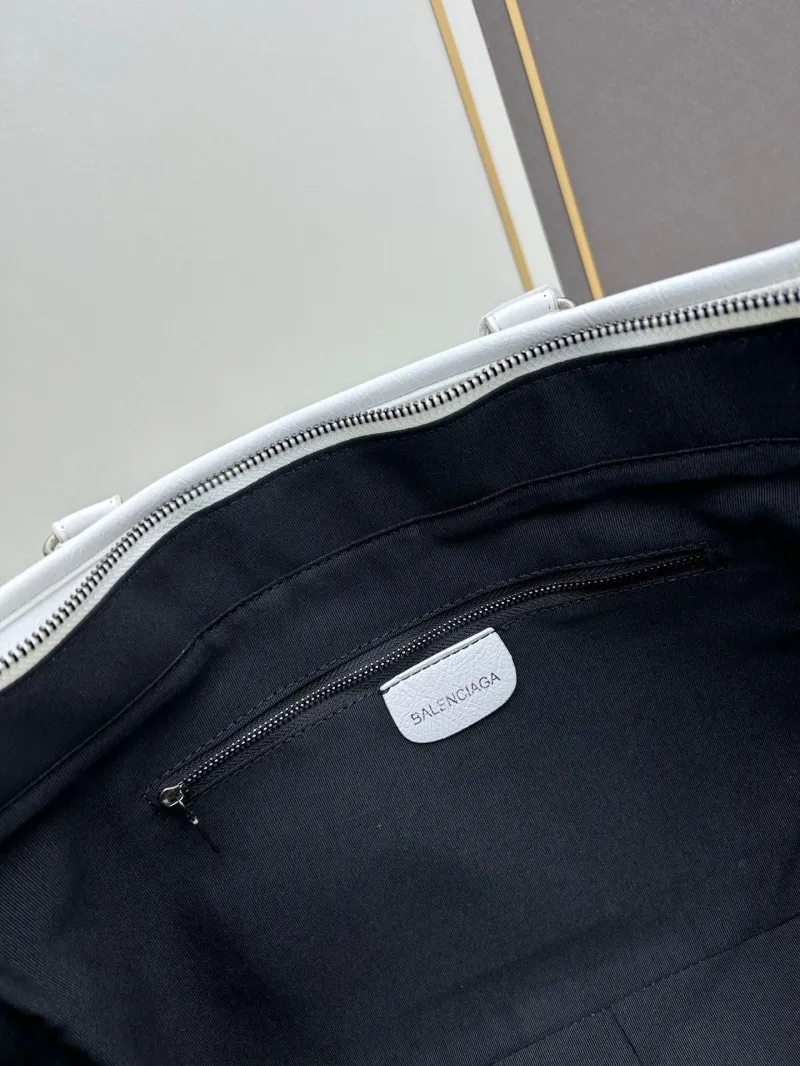 Balenciaga White Leather Tote Bag 6861 - Image 8