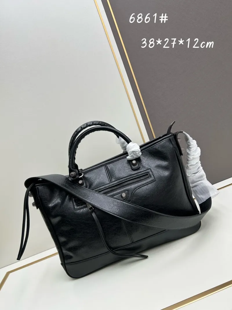 Balenciaga Black Leather Tote Bag 6861