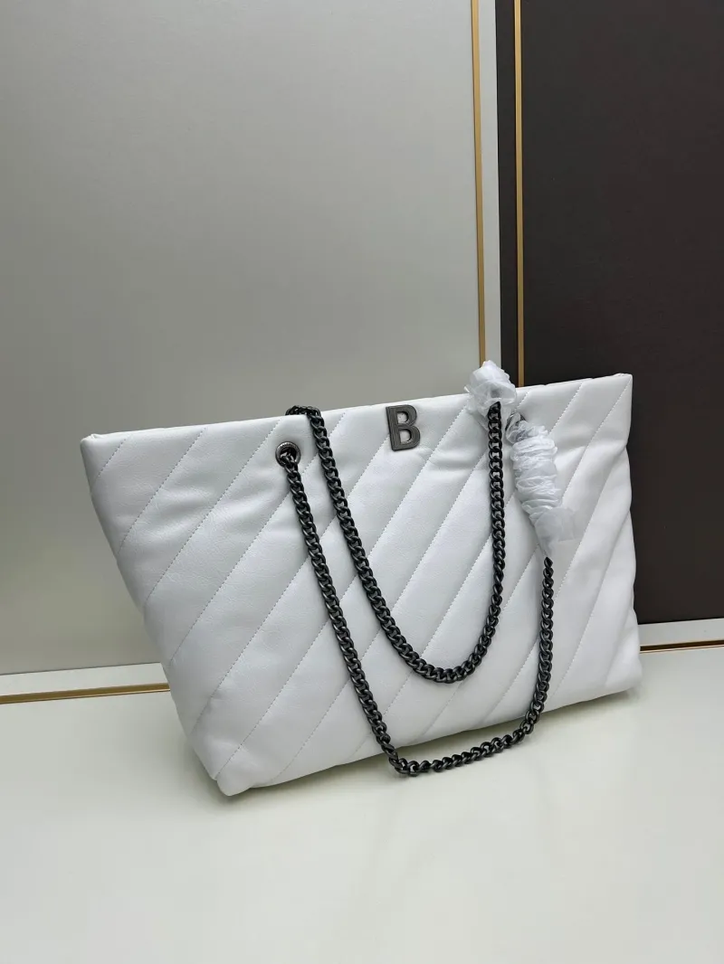 Alternative view of Balenciaga White Quilted Tote Bag 6877