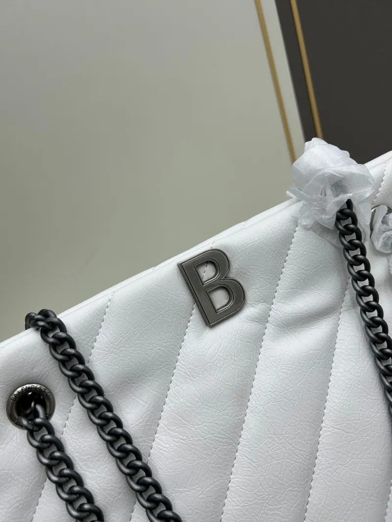 Balenciaga White Quilted Tote Bag 6877 - Image 3