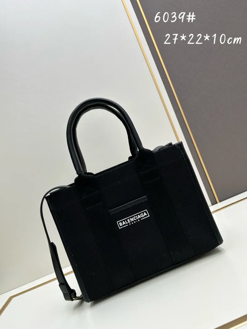 Balenciaga Black Canvas Tote Bag 6039