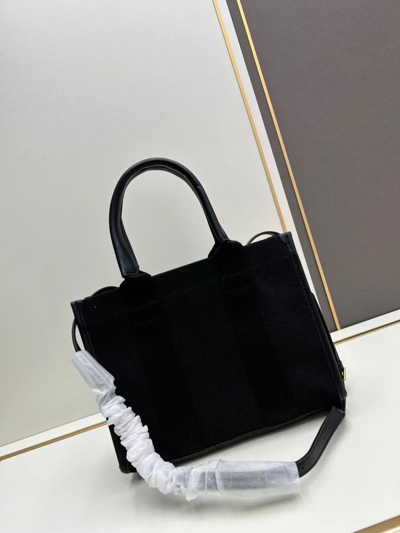 Balenciaga Black Canvas Tote Bag 6039 - Image 3