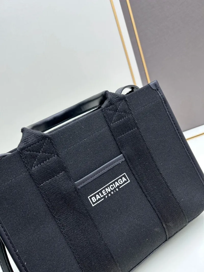 Balenciaga Black Canvas Tote Bag 6039 - Image 4