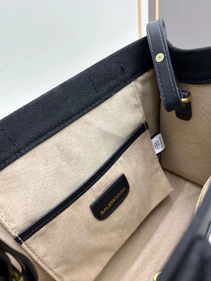 Balenciaga Black Canvas Tote Bag 6039 - Image 8