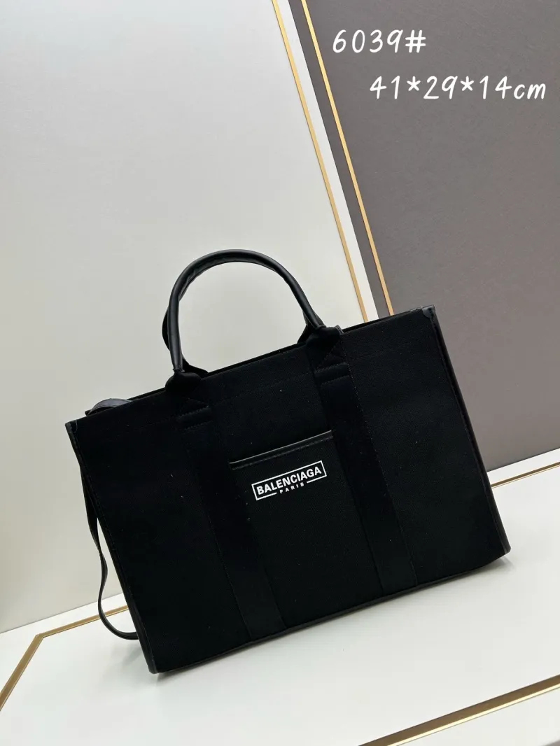 Balenciaga Black Canvas Tote Bag 6039