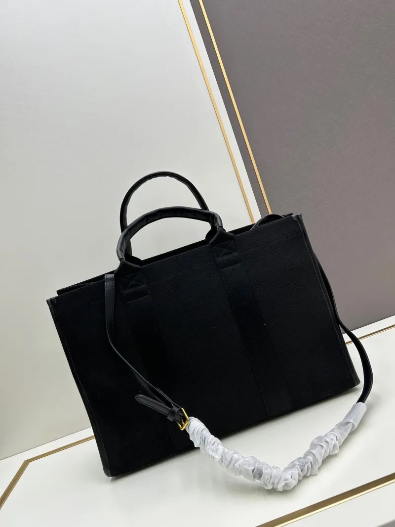 Balenciaga Black Canvas Tote Bag 6039 - Image 3