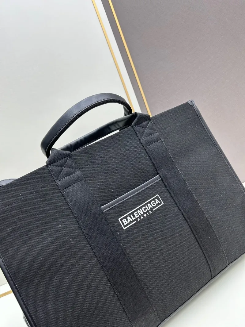 Balenciaga Black Canvas Tote Bag 6039 - Image 4