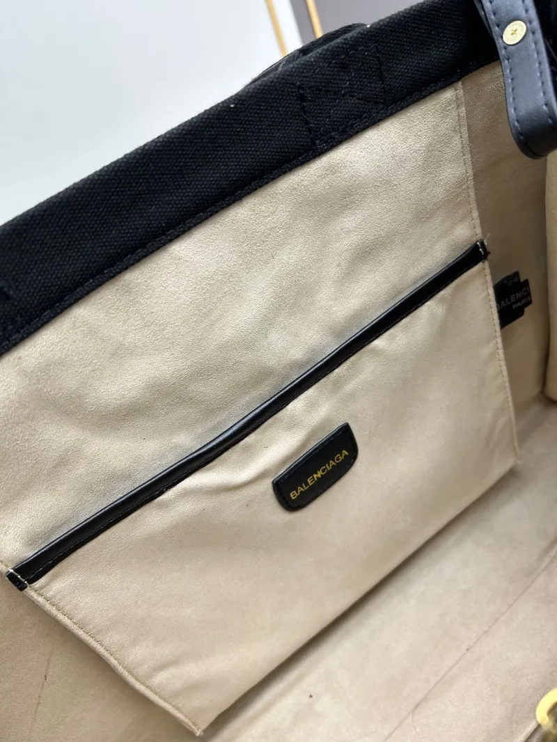 Balenciaga Black Canvas Tote Bag 6039 - Image 8