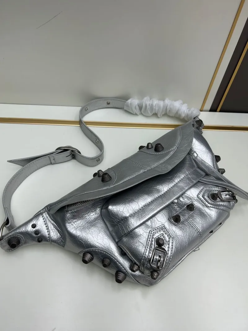 Balenciaga Silver Waist Chest Bag 6836 - Image 3